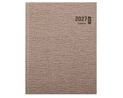 Brepols bureau agenda 2027 - ECOTIMING [0.180] - KAZAR - Bureau agenda - 1 week op 2 pagina's - Weekoverzicht - Bruin - 17.1 x 22 cm