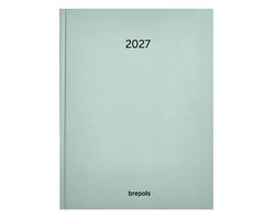 Brepols bureau agenda 2027 - TIMING [0.136] - SUNRISE - Bureau agenda - 1 week op 2 pagina's - Weekoverzicht - Groen - 17.1 x 22 cm