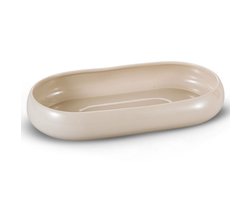 Bricard Bondy Ovale Schaal - Taupe - Porselein - 35x18x6cm