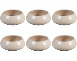 Bricard Porcelain Bondy Kommenset - 6-delig - Taupe - Ø11,5X4,8cm