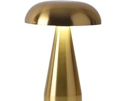 Briceq by Aynlights - Lena – Draadloze Touch Tafellamp – Dimbaar LED Bureaulamp / Slaapkamerlamp in Goud - Dimbaar - Draadloos - Oplaadbaar - Gouden tafellamp