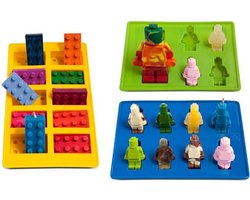 Brick robot siliconen ijsbakvormset - 3 delig