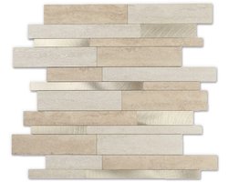 Brick Taupe - Zelfklevend Mozaiek Wandtegel