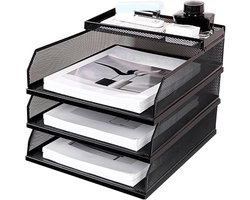 Brievenlade Bureauorganizer - Papieren Lade Houder - Documenten Sorteren - Verbeterde Duurzaamheid Metaal - 32x30x25cm - Meerkleurig
