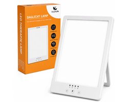 BrightLife Daglichtlamp - 12.000 LUX - Lichttherapie Lamp - Energielamp - Bureaulamp - Hobbylamp - UV-vrij – 360° Draaibare Voet