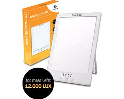 BrightLife Daglichtlamp - Lichttherapie lamp - Energielamp - Bureaulamp - Hobbylamp - Voor meer Energie - Ideaal tegen Winterdepressie - 12.000 LUX - Incl. Ebook