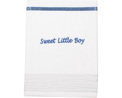Briljant Baby Wieg Laken Sweet Little Boy - 75 x 100 - Silverblue