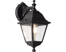 Briljante buitenapplique afstammeling Nissie noir E27 1x60w