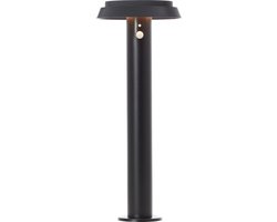 Brilliant Alvero - Buiten sokkellamp - Hoogte 50 cm - LED 4W - Solar - 500 lm - 3000K - IP44 - Sensor - Zwart