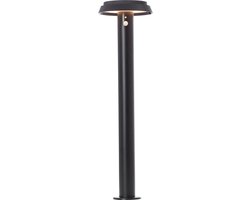 Brilliant Alvero - Buiten sokkellamp - Hoogte 70 cm - LED 4W - Solar - 500 lm - 3000K - IP44 - Sensor - Zwart