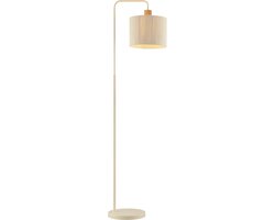 Brilliant Arlo - Vloerlamp - 1-lichts - E27 - Beige/Hout