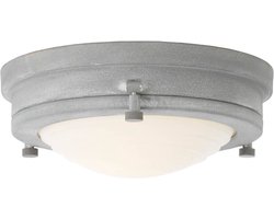 Brilliant Blizzard Wand- en Plafondlamp - Ø 26 cm - Industrieel - Beton look Grijs met Melkglas