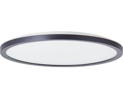 Brilliant Brennan - Plafondlamp - Badkamer - LED 18W 4000K - 3-step dimmer - IP44 - Zwart/Wit