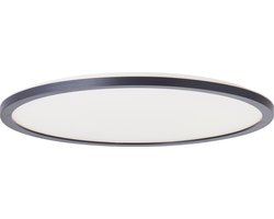 Brilliant Brennan - Plafondlamp - Badkamer - LED 24W 4000K - 3-step dimmer - IP44 - Zwart/Wit