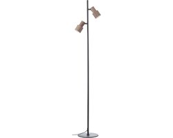 Brilliant Cadiz - Vloerlamp - LED 2xGU10 Excl. - Brons - Zwart