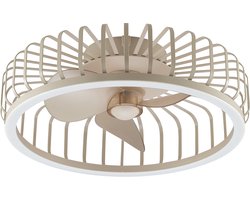 Brilliant Capo - Plafondventilator - Met verlichting - Ø 48 cm - LED 36W - CCT - 2700K-6500K - Dimbaar - Afstandsbediening - Beige - Zeer stil