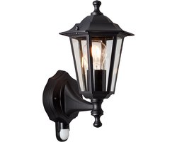 Brilliant Carleen - Buiten wandlamp met bewegingssensor - Zwart