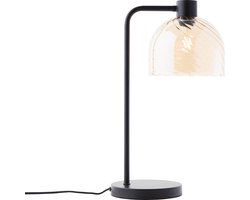 Brilliant Casto - Tafellamp - E27 max 1x25W - Glas - Amber - Zwart