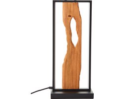 Brilliant Chaumont - Tafellamp - LED 10W 3000K - Zwart/Hout