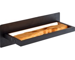 Brilliant Chaumont - Wandlamp - LED 9,5W 3000K - Zwart/Hout