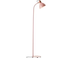Brilliant Erena vloerlamp 1,5m lichtroze metaal/hout voetschakelaar 1x A60, E27, 40 W, geschikt voor normale lamp (niet inbegrepen)