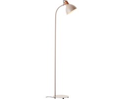 Brilliant Erena vloerlamp 1,5m taupe metaal/hout voetschakelaar 1x A60, E27, 40 W, geschikt voor normale lamp (niet inbegrepen)