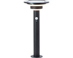 Brilliant Garvina - Buiten sokkellamp - Hoogte 45 cm - LED 3W - Solar - 430 lm - 3000K - IP44 - zwart