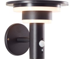 Brilliant Garvina - Buiten wandlamp - LED 3W - Solar - 430 lm - 3000K - IP44 - zwart