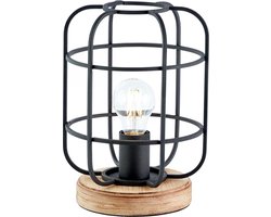 Brilliant Gwen - Tafellamp - E27 max 1x40W - Zwart/Hout