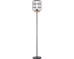 Brilliant Gwen - Vloerlamp - 1xE27 Max.60W Zwart/Hout