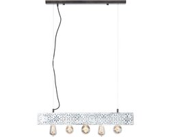 BRILLIANT Hanglamp Vagos, 5-pits zwart / witte binnenverlichting, hanglampen, balken | 5x A60, E27, 40W, geschikt voor normale lampen (niet inbegrepen) | A ++ | In hoogte verstelbaar / kabel kan worden ingekort