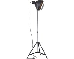 Brilliant Industriële Vloerlamp "Jesper" Zwart/Metaal