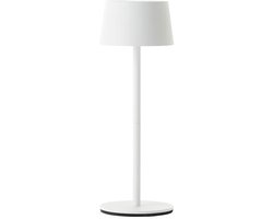 Brilliant Jona - Buiten tafellamp - LED 2W - Ø 9 cm - 170 lm - 3000K - 3-steps dimbaar - USB Oplaadbaar - IP44 - Wit