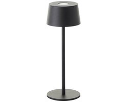 Brilliant Jona - Buiten tafellamp - LED 2W - Ø 9 cm - 170 lm - 3000K - 3-steps dimbaar - USB Oplaadbaar - IP44 - Zwart