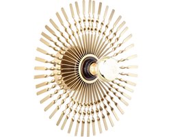 BRILLIANT lamp, Mendoza wandlamp 33cm goud, metaal, 1x A60, E27, 40W, normale lampen (niet meegeleverd), A++