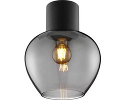 Brilliant Ligari - Plafondlamp - ø 23 cm - E27 max 1x20W - Zwart/Smoke
