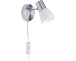 Brilliant Luca - Wandlamp - 1xE14 18W - Mat Chroom/Chroom
