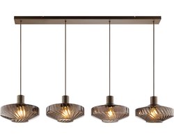 Brilliant Lyn - Hanglamp - 4-lichts - E27 - Koffie