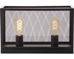 Brilliant Maze - Tafellamp - E27 Max 2x60W - Zwart