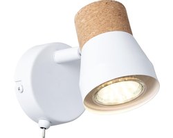 Brilliant Moka - Wandlamp - Mat wit