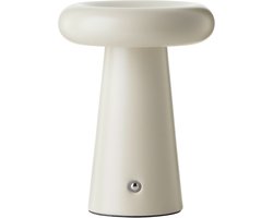 Brilliant Muffin - Buiten tafellamp - LED 6W - Ø 14 cm - 400 lm - 3000K - 3-steps dimbaar - USB oplaadbaar - IP44 - Beige