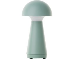 Brilliant Navabi - Buiten tafellamp - LED 2W - Ø 9.5 cm - 130 lm - 3000K - 3-Steps dimbaar - USB Oplaadbaar - IP44 - Groen