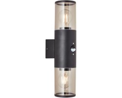 Brilliant Sergioro - Buiten wandlamp met bewegingssensor - Zwart