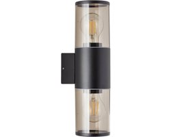 Brilliant Sergioro - Buitenlamp - E27 max 2x40W - IP44 - Zwart