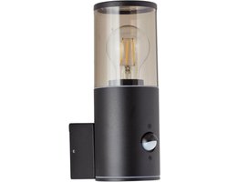 Brilliant Sergioro - Buitenlamp - IP44 - Sensor - E27 1x max40W - Zwart