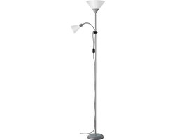Brilliant SPARI 4 - Staande leeslamp - Wit;Zilver