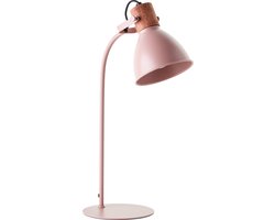 Brilliant tafellamp Erena 52cm lichtroze metaal/hout snoerschakelaar 1x A60, E27, 40W, geschikt voor een normale lamp (niet inbegrepen)