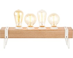 Brilliant Tafellamp "Whitewood"  4-lichts hout/wit