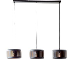 Brilliant Tyas - Hanglamp - E27 max 3x60W - Zwart/Goud