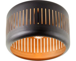 Brilliant Tyas - Plafondlamp - E27 max 1x60W - Zwart/Goud